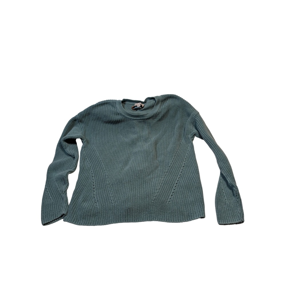 Lucky Brand‎ Women Lace Up Back Sweater Small Green